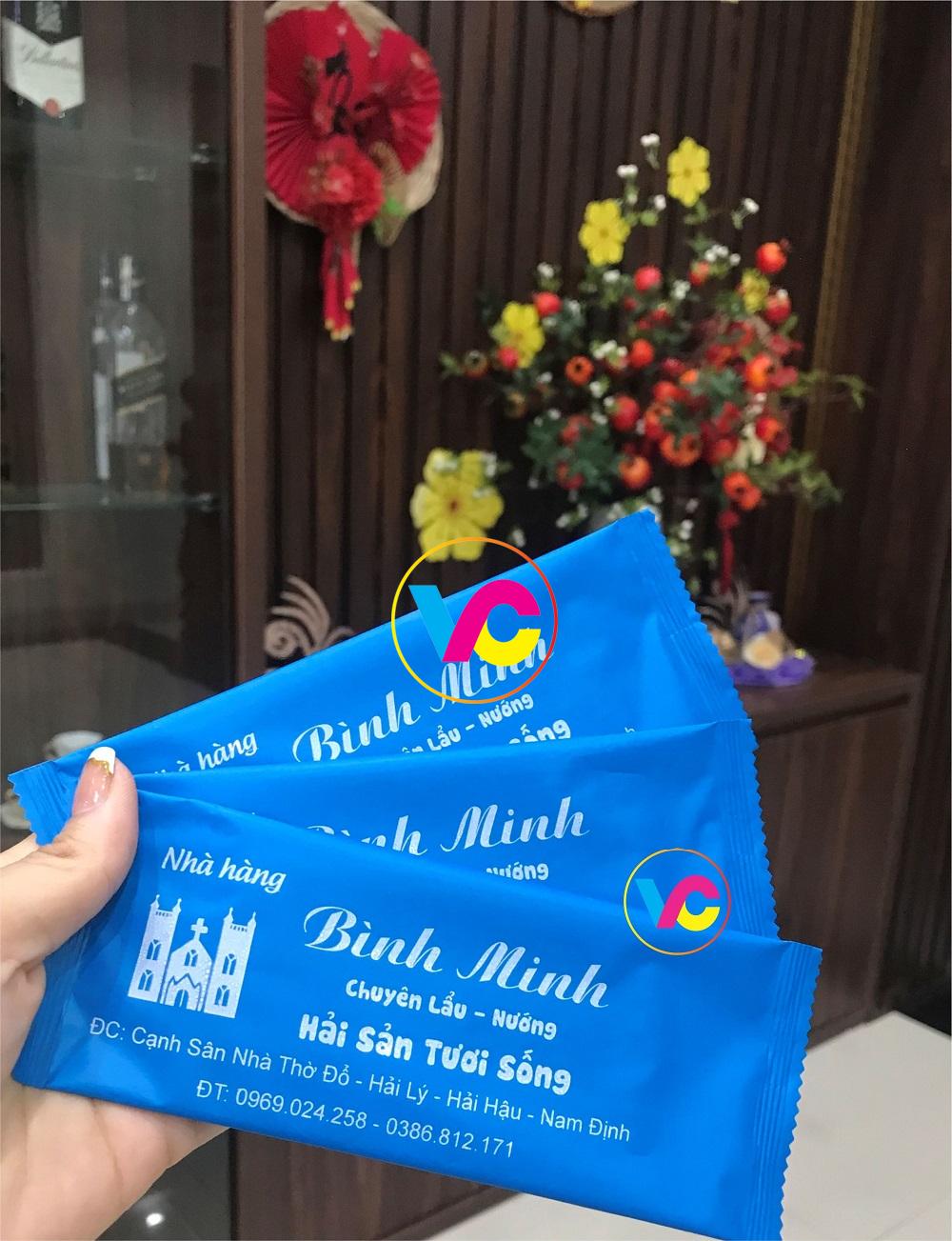 Sản xuất in khăn lạnh giá rẻ nhất thị trường - In Việt Cường