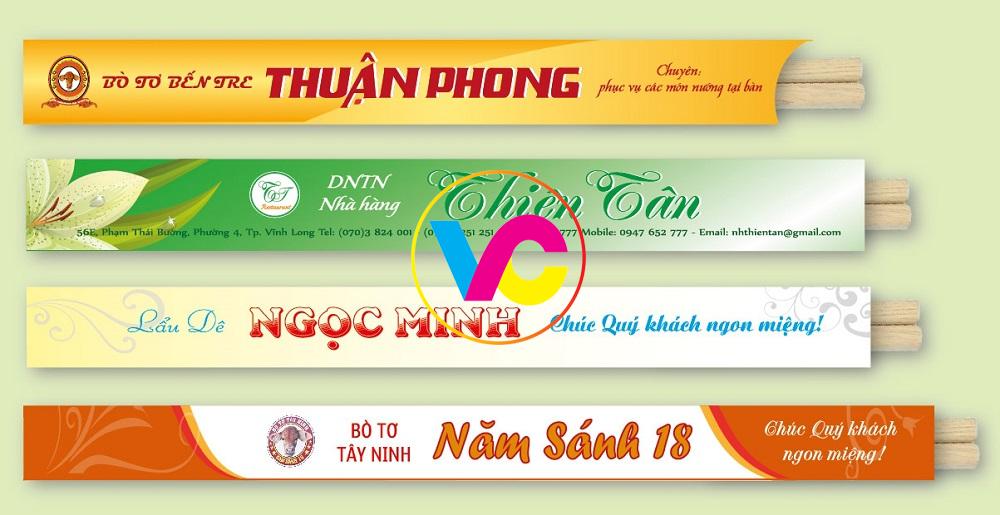 In bao đựng đũa sẽ đảm bảo chất lượng vệ sinh, hạn chế tình trạng bụi bẩn